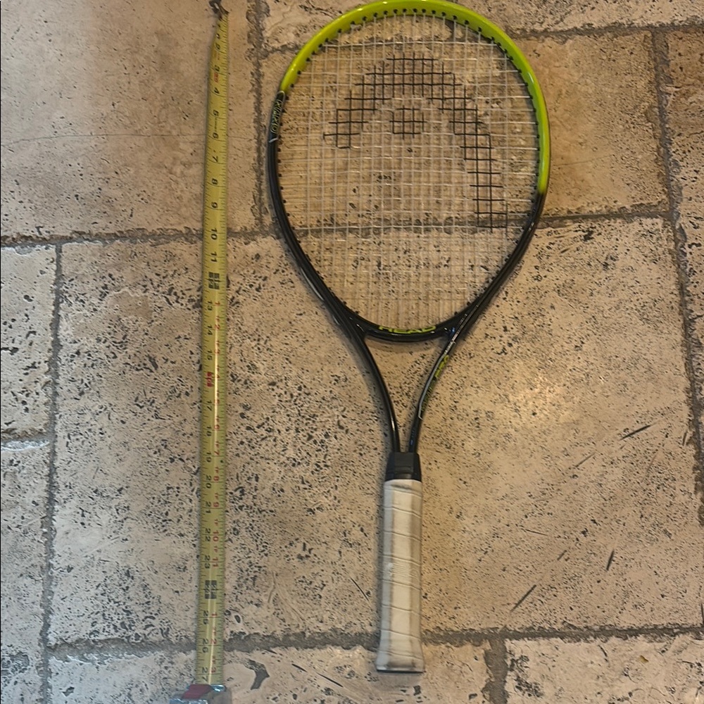 Tennis Racket with Neon Green Trim